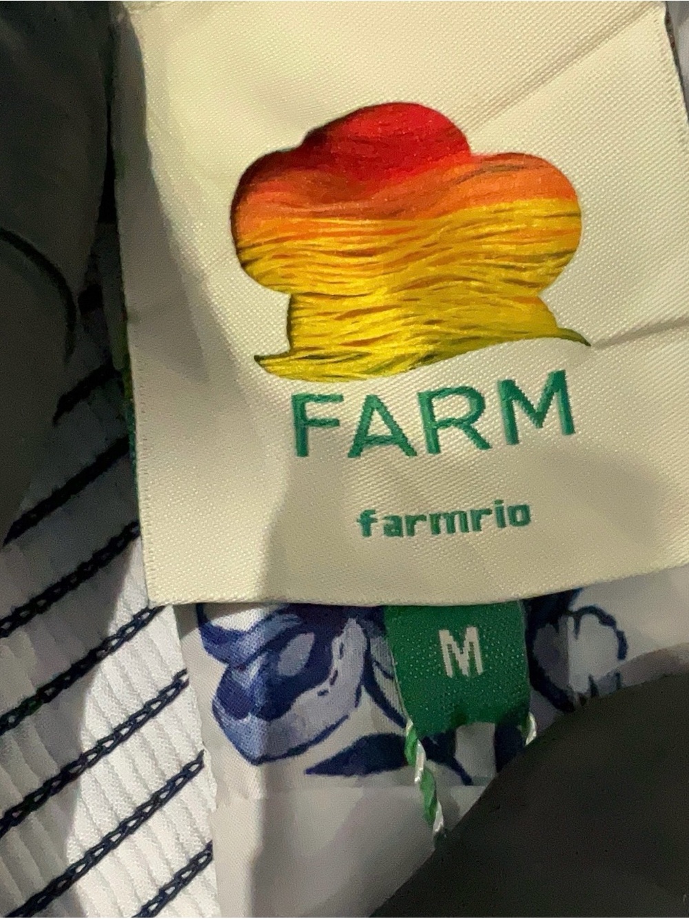 FARM Rio Blue and White Floral Button-Front Mini Dress - Picture 5 of 7